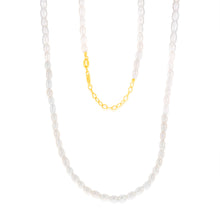 Load image into Gallery viewer, Sterling Silver Gold Plated Fresh Water Pearls 46+4cm Chain