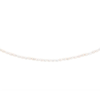 Sterling Silver Gold Plated Fresh Water Pearls 46+4cm Chain