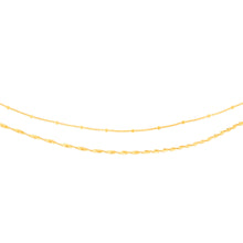 Load image into Gallery viewer, Sterling Silver Gold Plated Fancy Double Layer 38+5cm Chain
