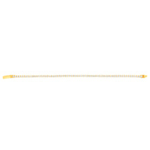 Load image into Gallery viewer, Sterling Silver Gold Plated Zirconia Tennis 19cm Bracelet