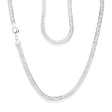 Load image into Gallery viewer, Sterling Silver Foxtail Flat 55cm Chain