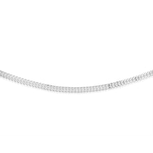 Load image into Gallery viewer, Sterling Silver Foxtail Flat 55cm Chain