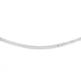 Sterling Silver Foxtail Flat 55cm Chain