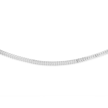 Sterling Silver Foxtail Flat 55cm Chain