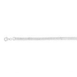 Sterling Silver Fox Tail Flat 21cm Bracelet