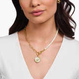 Thomas Sabo Gold Plated Sterling Silver Cosmic Amulet CZ Moon Pendant