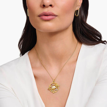 Thomas Sabo Gold Plated Sterling Silver Cosmic Amulet Galaxy Pendant