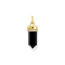 Load image into Gallery viewer, Thomas Sabo Gold Plated Sterling Silver Cosmic Black Onyx Crystal Pendant
