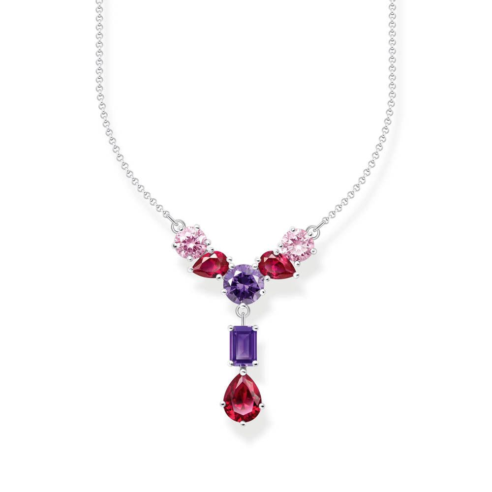 Thomas Sabo Sterling Silver Heritage Synthetic Amethyst CZ Chain