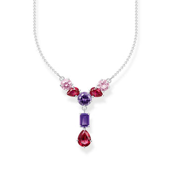 Thomas Sabo Sterling Silver Heritage Synthetic Amethyst CZ Chain