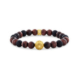 Thomas Sabo Gold Plated Sterling Silver Crocodile Rock Tiger Eye 17cm Bracelet