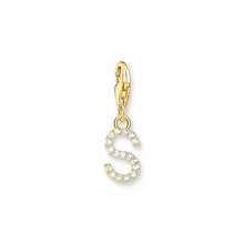 Load image into Gallery viewer, Thomas Sabo Gold Plated Sterling Silver Charmista Letter &quot;S&quot; Charm