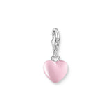 Thomas Sabo Sterling Silver Charmista Pink Enamel Heart Charm