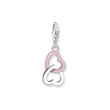 Load image into Gallery viewer, Thomas Sabo Sterling Silver Charmista Pink Locked Hearts Charm