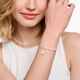 Thomas Sabo Sterling Silver Charmista Pink Paw Print Charm