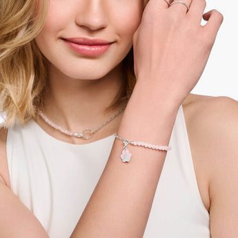Thomas Sabo Sterling Silver Charmista Pink Paw Print Charm