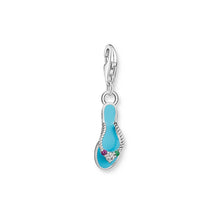 Load image into Gallery viewer, Thomas Sabo Sterling Silver Charmista Turquoise Flip Flop CZ Charm