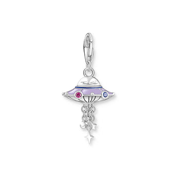 Thomas Sabo Sterling Silver Charmista Glow UFO CZ Charm