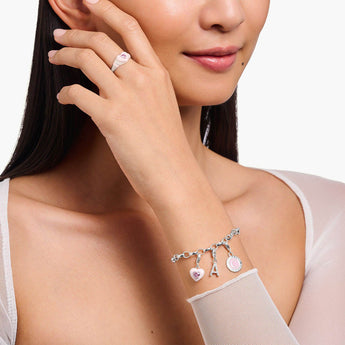 Thomas Sabo Sterling Silver Charmista Pink Member Coin Charm