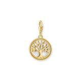 Thomas Sabo Gold Plated Sterling Silver Charmista Tree Of Life CZ Charm