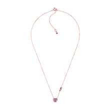 Load image into Gallery viewer, Michael Kors 14ct Rose Gold Plated Heart Pendant On Chain
