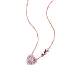 Michael Kors 14ct Rose Gold Plated Heart Pendant On Chain