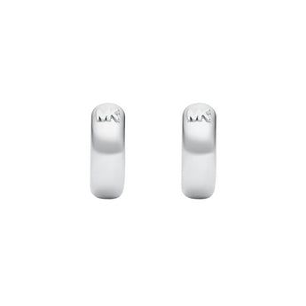 Michael Kors Sterling Silver Premium Huggies Earrings