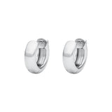 Michael Kors Sterling Silver Premium Huggies Earrings
