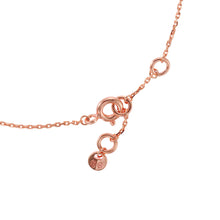 Load image into Gallery viewer, Michael Kors 14ct Rose Gold Plated Sterling Silver Tapered Baguette CZ Heart Bracelet