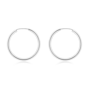 Sterling Silver Plain 20mm Sleeper Earring