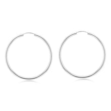 Load image into Gallery viewer, Sterling Silver Plain 30mm Sleeper Earring