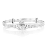 Sterling Silver Claddagh Expandable Baby Bangle