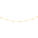 Sterling Silver Gold Plated Simulated Pearls 45cm Chain