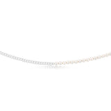Sterling Silver Simulated Pearls 45cm Chain