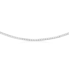 Load image into Gallery viewer, Sterling Silver Curb Beveled 55cm Chain