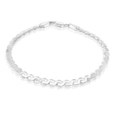 Sterling Silver Serpentine 150 Gauge 19cm Bracelet