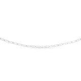 Sterling Silver Textured Paperclip 60 Gauge 50cm Chain