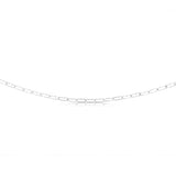 Sterling Silver Textured Paperclip 60 Gauge 60cm Chain