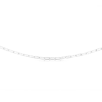 Sterling Silver Textured Paperclip 60 Gauge 60cm Chain