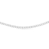 Sterling Silver Beveled Fancy Curb 160 Gauge 45cm Chain
