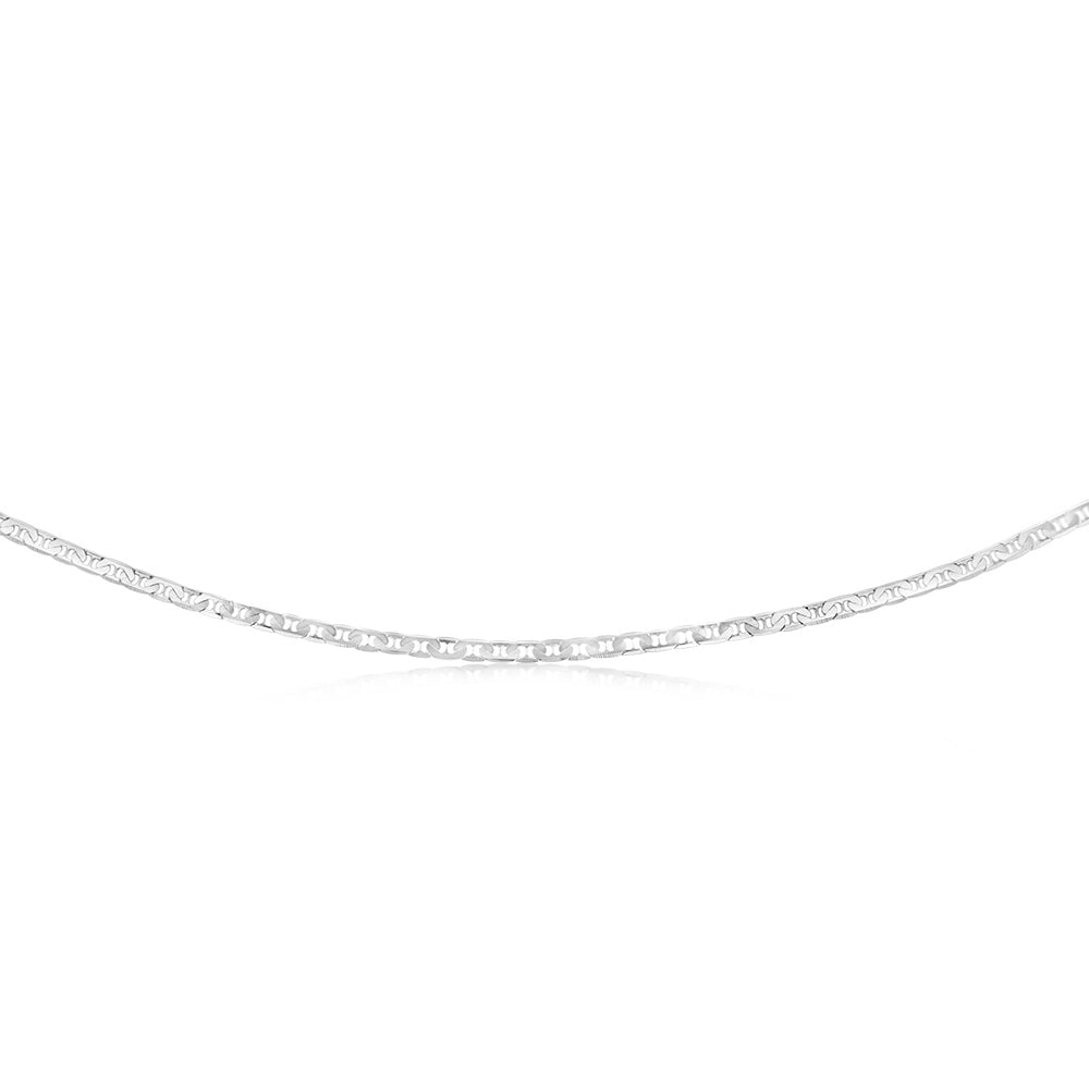 Sterling Silver Flat 80 Gauge Anchor 55cm Chain