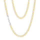Sterling Silver Gold Plated Curb 150Gauge 50cm Chain