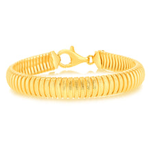 Load image into Gallery viewer, Sterling Silver Gold Plated Tubo Gas 80 Gauge 19cm Bracelet