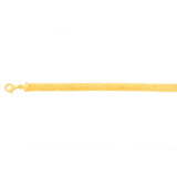 Sterling Silver Gold Plated Tubo Gas 80 Gauge 19cm Bracelet