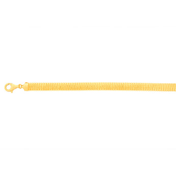 Sterling Silver Gold Plated Tubo Gas 80 Gauge 19cm Bracelet