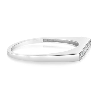 Sterling Silver Fancy Zirconia Channel Ring