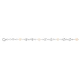 Sterling Silver Heart And Bead Charm 19cm Bracelet