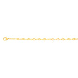 Sterling Silver Gold Plated Fancy Diamond Cut 19cm Bracelet