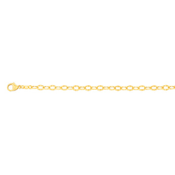 Sterling Silver Gold Plated Fancy Diamond Cut 19cm Bracelet