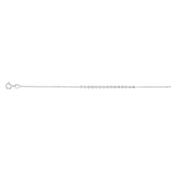 Sterling Silver Diamond Cut Beads Fancy 17cm Bracelet